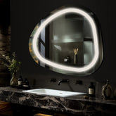 LED Spiegel Asymmetrisch | Touch-Schalter | Neutralweißes Licht - Reyze Seria Salono Model 1